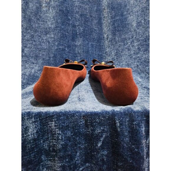 Melissa Velvet Purple Bow Rubber Flats US 9 EU 40 - Picture 5 of 8